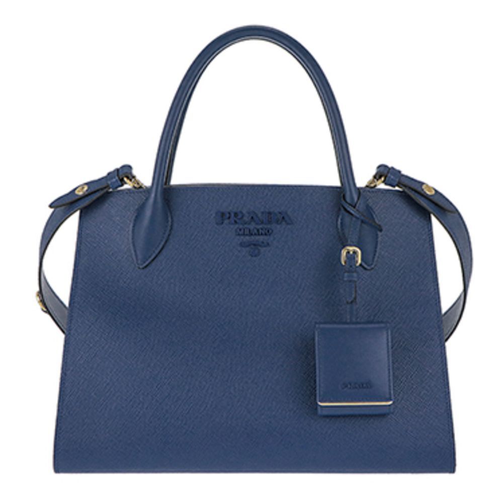 Prada 2 Way Bag Leather Brietta X Gold